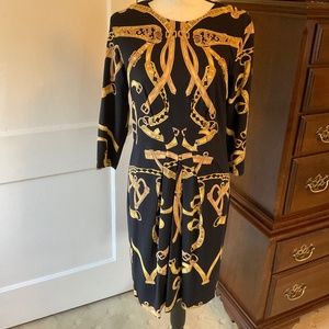 j McLaughlin dress, size large, black and gold